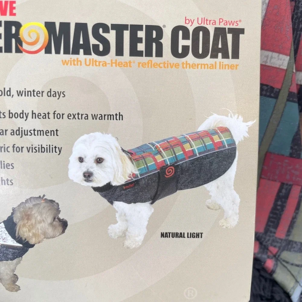 Ultra Paws WeatherMaster Dog‎ Coat 2XL Forest Plaid Ultra Reflective Thermal NWT